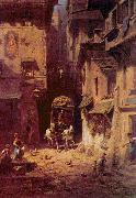 Carl Spitzweg Die Post painting